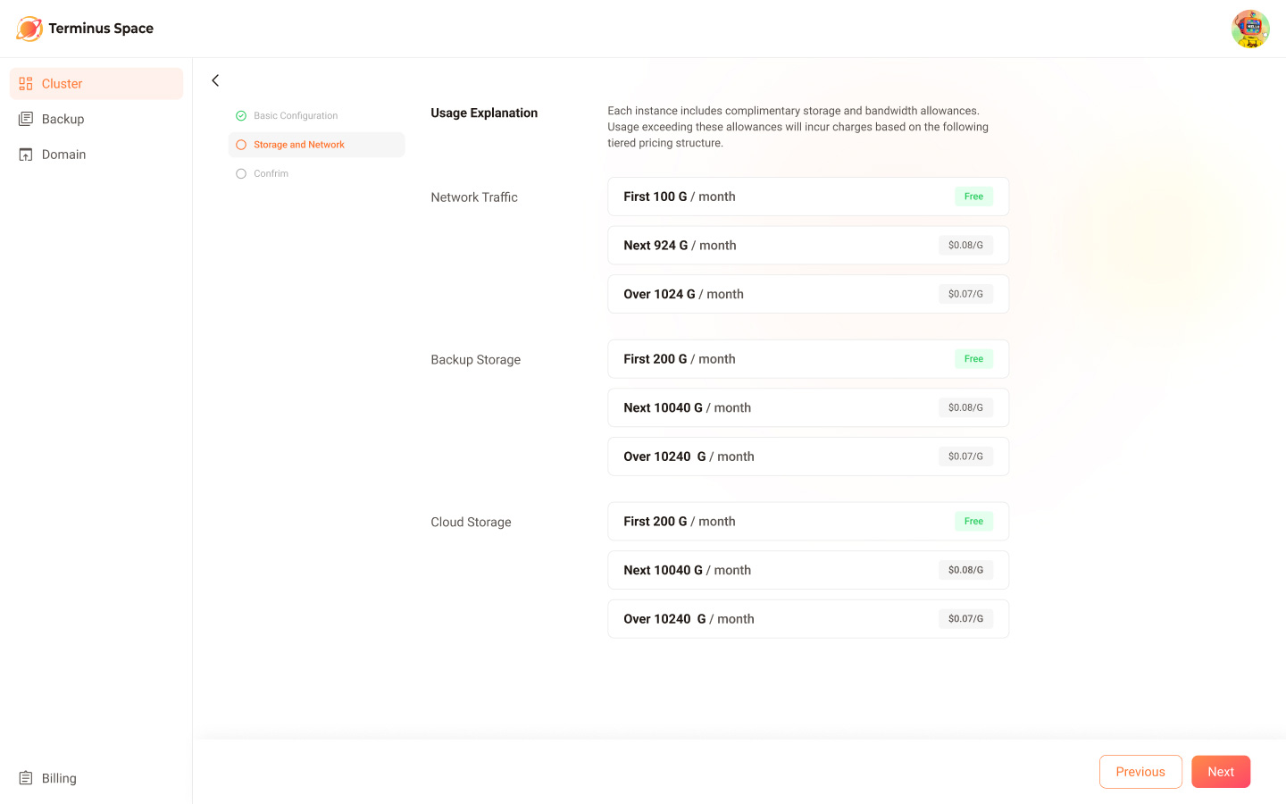 Storage and Network Fees